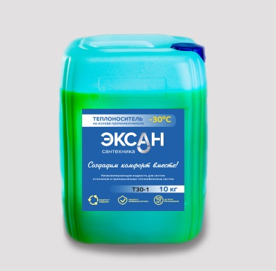 Теплоноситель ЭКСАН  10 кг (пропиленгликоль) -30 зеленый Т30-1