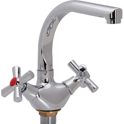 15 Смеситель для кухни низкий излив с гайкой СВ1215