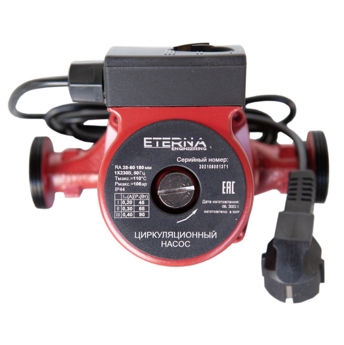 Насос циркуляционный ETERNA RA 25/80-180 с проводом