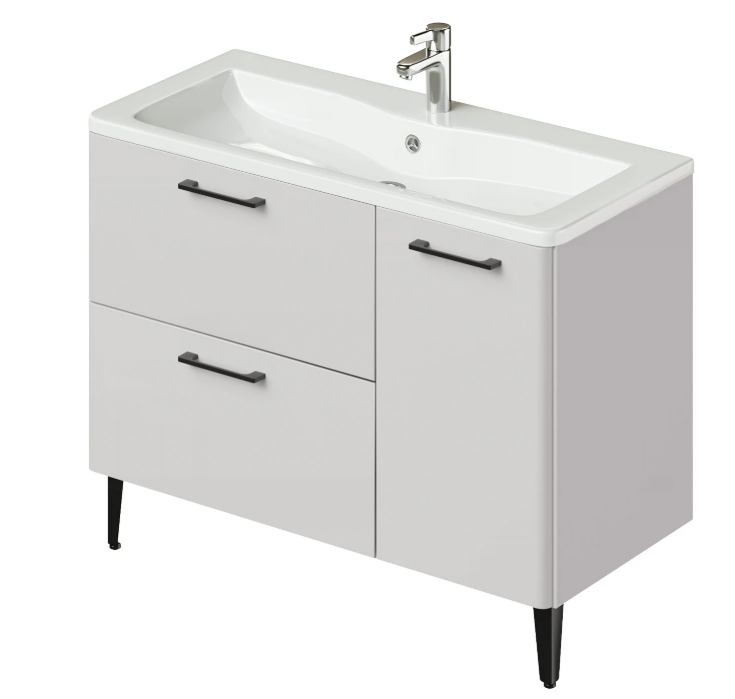 Тумба с раковиной напольная Итана Nais 100 2.0 1002х450х880 (Р-812UP Керамик)