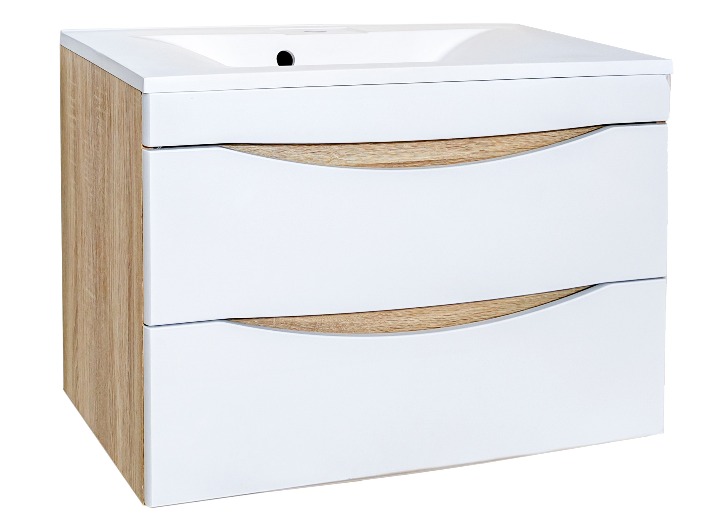 09 Тумба МИЛАНА 750 подвесная (дуб сонома светлый) под умыв.НАТАЛИ V19