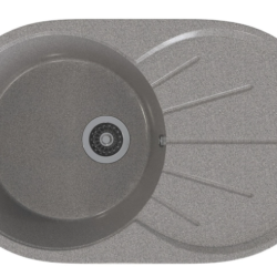 Мойка ML-GMS05 СТАНДАРТ овальная с крылом, темно-серый (309), 735*455*170мм