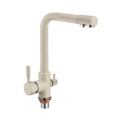 62 Смеситель для кухни + РОДНИК СВ3762-2 (БЕЛЫЙ)