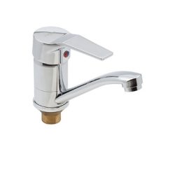 63 Смеситель для кухни средний нос с гайкой СВ4163