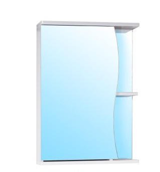 Зеркальный шкаф ВОЛНА 55 лев.