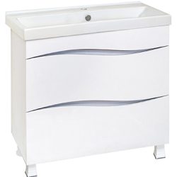 06 Тумба СМАЙЛ цв. белый 800 под умыв. Фостер 80