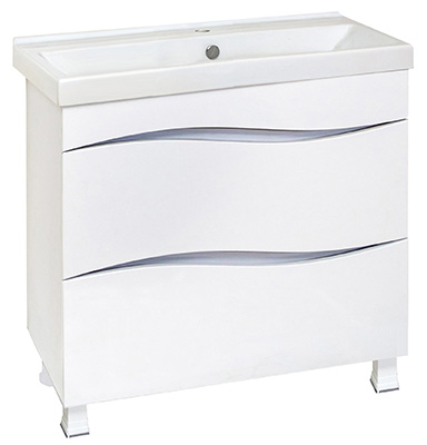 06 Тумба СМАЙЛ цв. белый 800 под умыв. Фостер 80