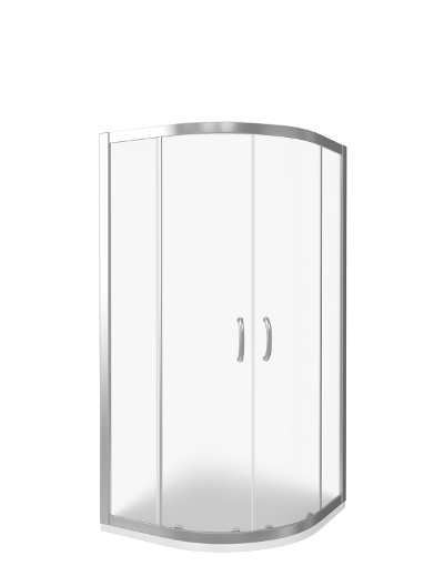Душ.ограждение INFINITY R-100-C-CH Радиусное, стекло Прозрачное 6мм (б/поддона и слива) ВЫСТАВКА