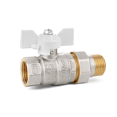 Кран шаровой с американкой (сгоном)  1/2'' бабочка  LD Pride (47.15.В-ГШ.Б)