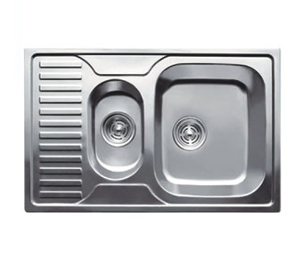 Мойка нерж. накл. 0,6*0,5 (410)  левая 0,4 мм 1,5" Кромрус