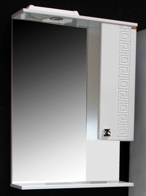 01 Зеркало шкаф Версаче 500 №01/с (Белый глянец/ патина золото)