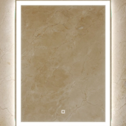 Зеркало MIXLINE "Норма-Лайт" 600*800 (ШВ) ал. профиль, сенсорный выключатель,светодиодная подсветка