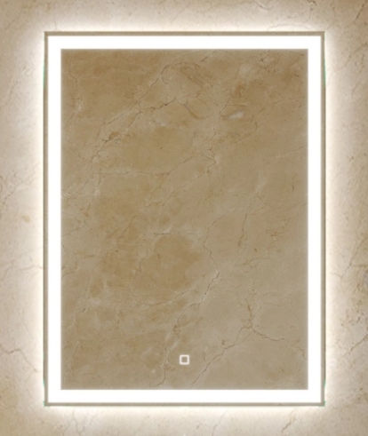 Зеркало MIXLINE "Норма-Лайт" 600*800 (ШВ) ал. профиль, сенсорный выключатель,светодиодная подсветка