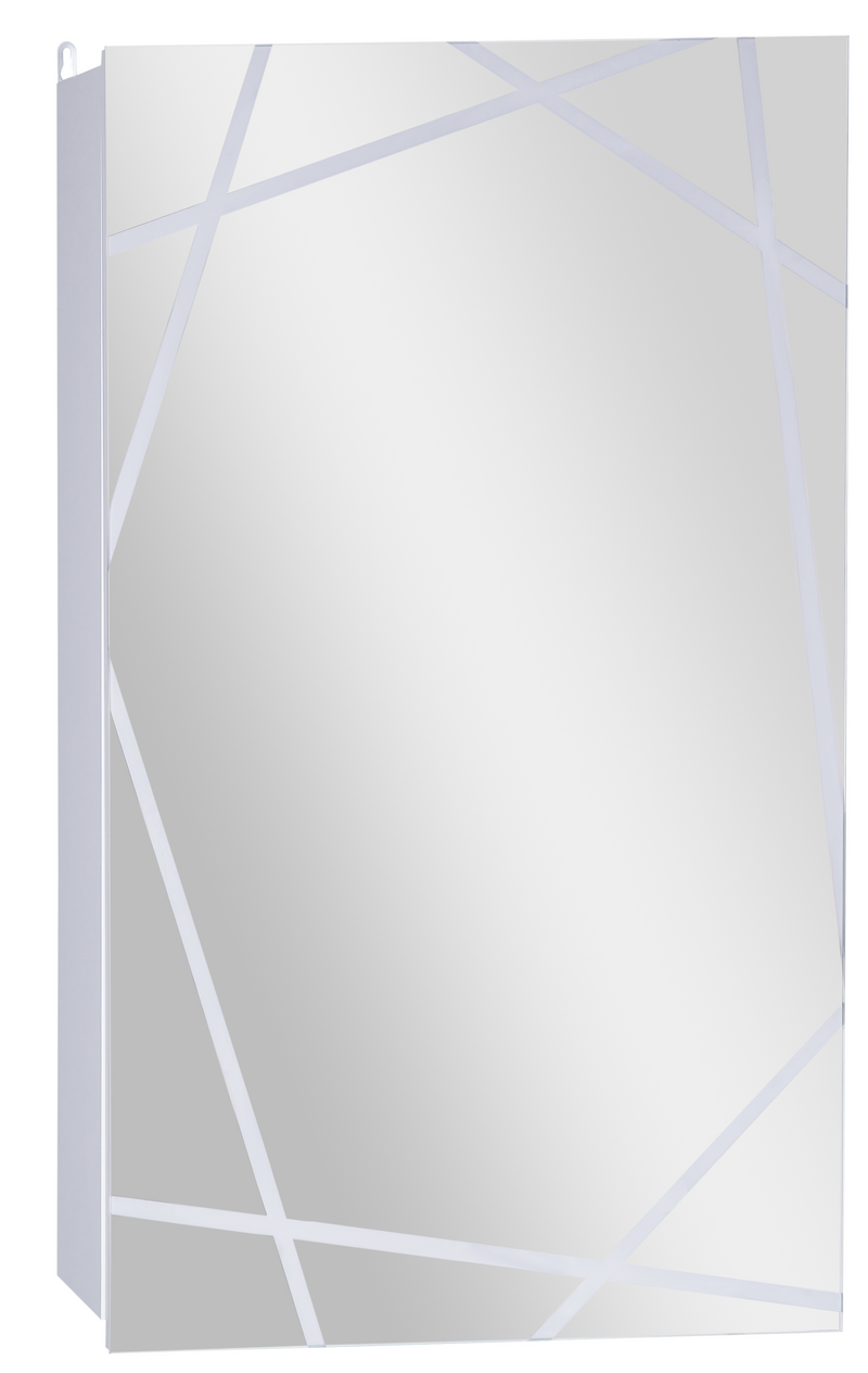 06 Зеркало шкаф Геометрика 500 универсальное (белое)