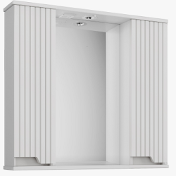 03 Зеркальный шкаф Асти (80 (Белый) 2 створки)