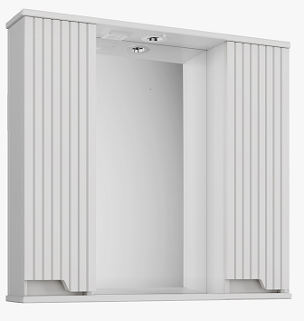 03 Зеркальный шкаф Асти (80 (Белый) 2 створки)