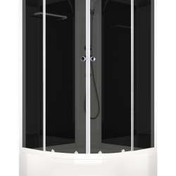 Душ кабина D-S Delight SLIM  110 high С КОРОБКОЙ,выс поддон,черн стенки,стекло тониров,100*100*218см