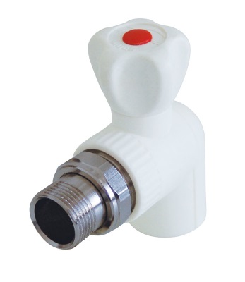 Кран п/радиатор 20-1/2 н/р угл. Аква