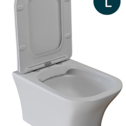 Унитаз подвесной безободковый WAVE CITY сид. дюропласт, м/л, быстр, БЕЛЫЙ глянец (L)