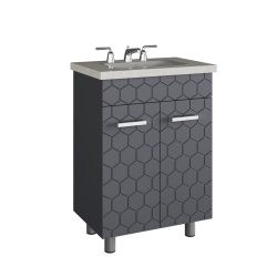 Тумба Сота (60 2 двери (Графит + Графит) под Como 60)