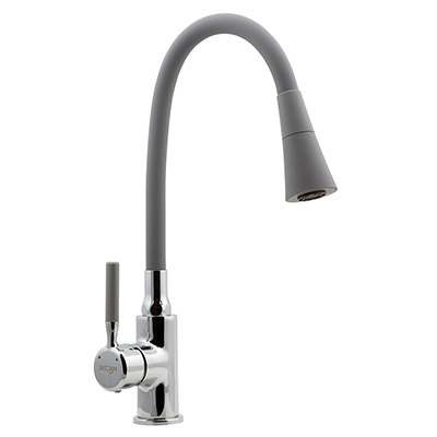 64 Смеситель для кухни гибкий излив "Серый"  СВ3564-D