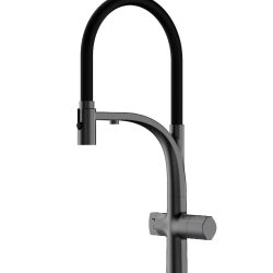 48 Смеситель для кухни + РОДНИК А3748-3 Люкс (Графит)