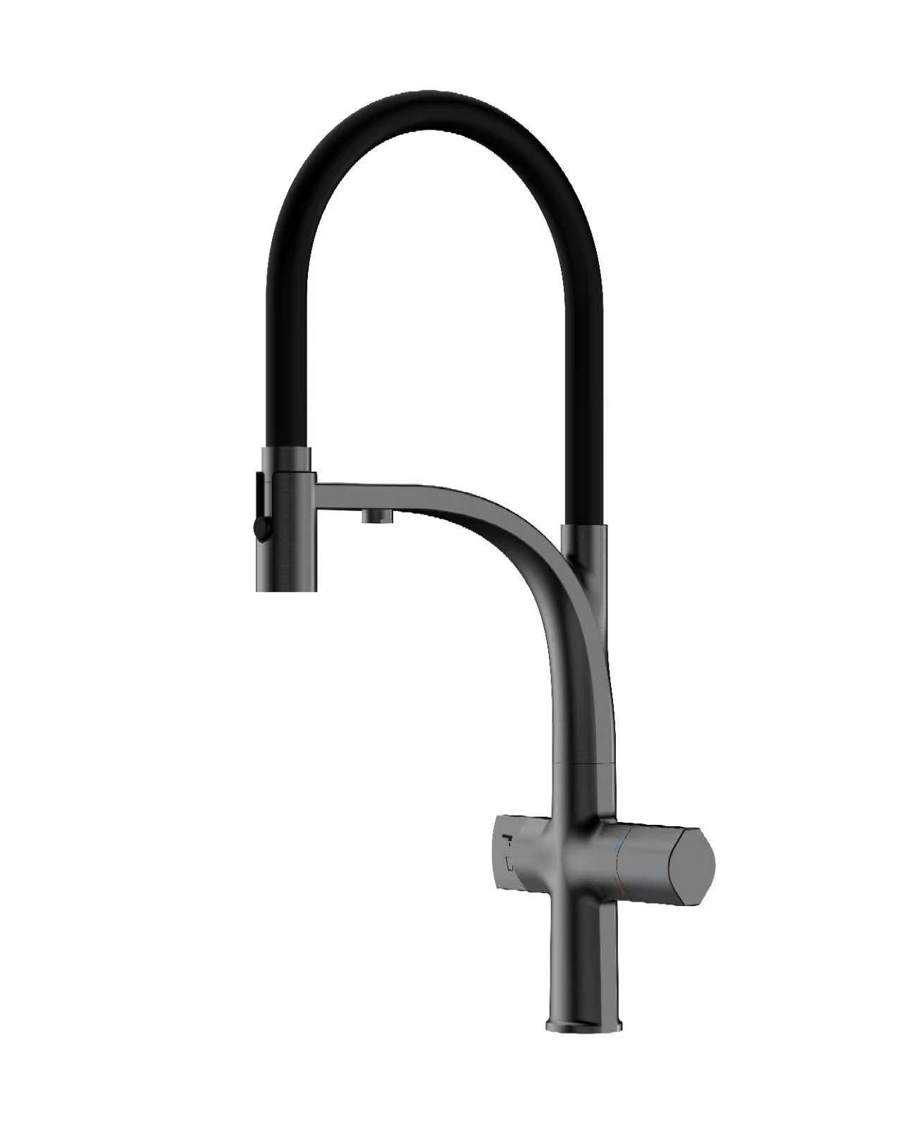 48 Смеситель для кухни + РОДНИК А3748-3 Люкс (Графит)