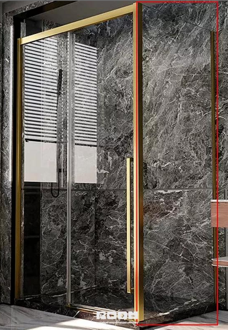 Боковая панель Veconi SP-40G арт. SP40-G-90-01-C4 стекло проз./8мм(золото браш)