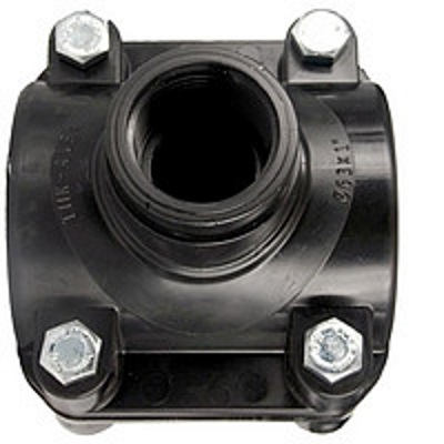 ПЭ Седелка с внут.труб. резьбой 40 х 1/2" 2 болта Полиэтилен Политэк  (60шт)