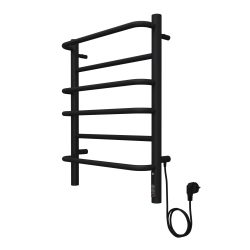 Евромикс П6 450х600 электро ( new встроен диммер) Полотенцесушитель TERMINUS ЧЕРНЫЙ матовый