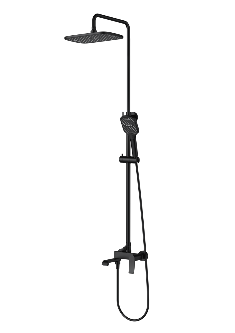 30 Душевая система со смесителем и тропическим душем (черный) СВ8730