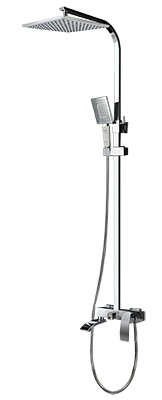 09 Душевая система со смесителем и тропическим душем Люкс (хром) А8609