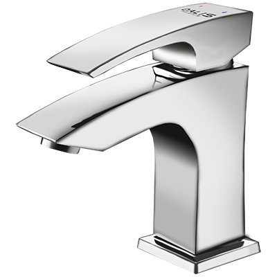 09 Смеситель для умывальника с гайкой Люкс (хром) А3009