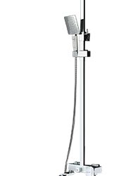 08 Душевая система со смесителем и тропическим душем Люкс (хром+белый) А8608