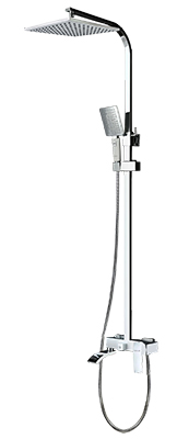 08 Душевая система со смесителем и тропическим душем Люкс (хром+белый) А8608