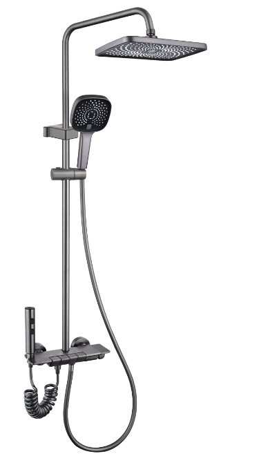 98 Душевая система со смесителем и тропическим душем (графит) СВ8798