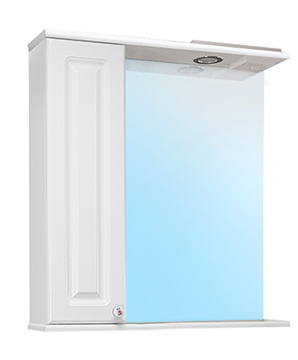 17 Зеркальный шкаф Наталия  750 2С (Белый) правый VERSAL