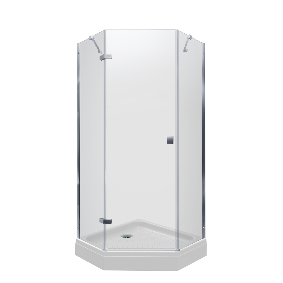 Душевое ограждение "Сигма-Хром" 1000*1000*2070 пятиугольное