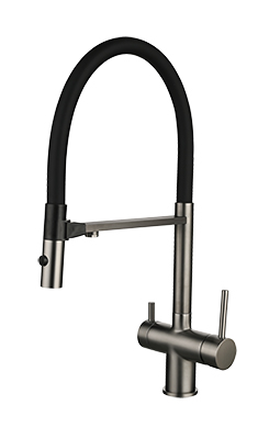 45 Смеситель для кухни + РОДНИК А3745-3 (Графит)