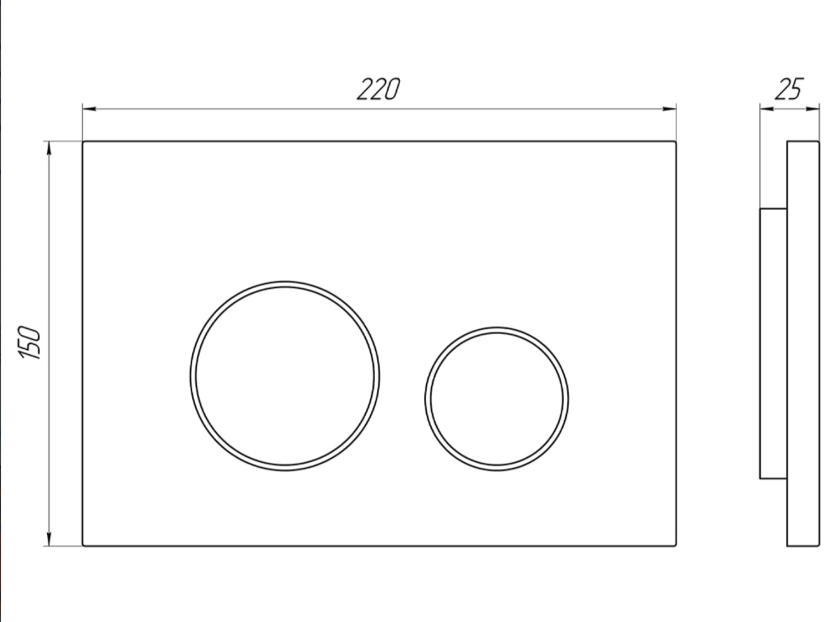 Клавиша инсталляции WP1300  круглая белая