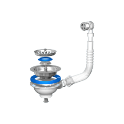 Перелив для мойки 3 1/2 с круг. верт. корпусом N320S