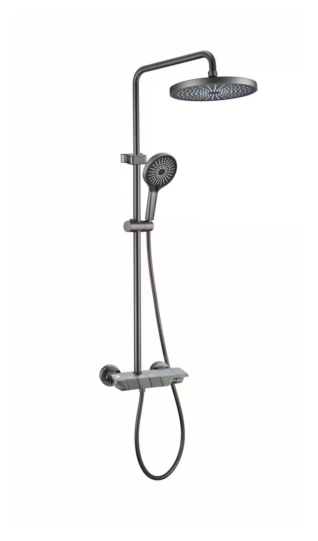 98 Душевая система со смесителем и тропическим душем (графит) СВ8798-1