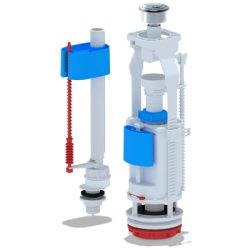 Арматура с ниж.подв. 1/2 пласт. эконом металл 2-х кноп. WC3550M (20шт)