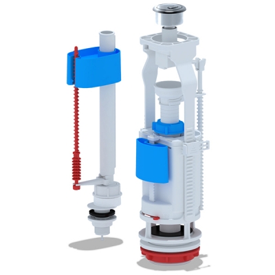 Арматура с ниж.подв. 1/2 пласт. эконом металл 2-х кноп. WC3550M (20шт)