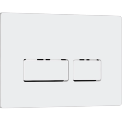 Кнопка смыва WAVE V1 универсальная БЕЛАЯ АБС прямоугольная