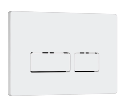 Кнопка смыва WAVE V1 универсальная БЕЛАЯ АБС прямоугольная