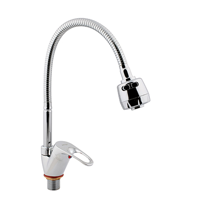 37 Смеситель для кухни c гайкой с гибким изливом С3537