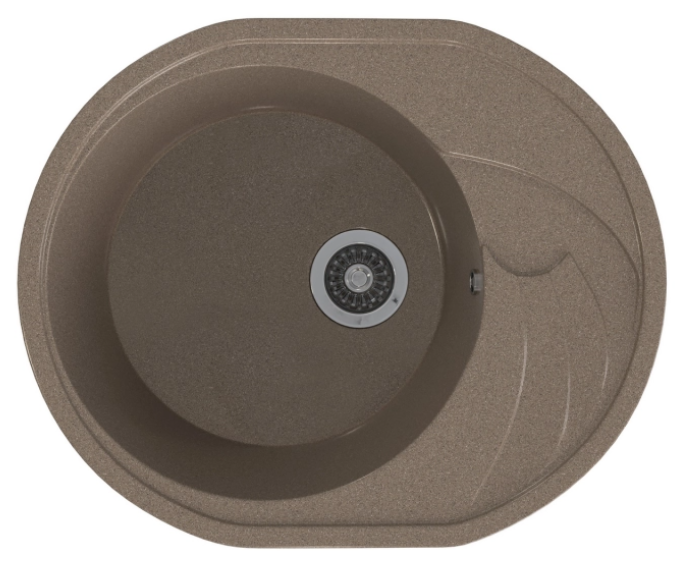 Мойка ML-GMS08 СТАНДАРТ овальная с крылом, терракот (307), 570*460*170мм