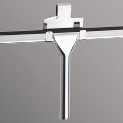 Скребок (водосгон) Veconi из силикона с держателем из металла для душевых ограждений из стекла