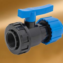 ПЭ Кран шаровой компрессионный ВР разъемный d 25 х 3/4" Политэк (10шт)